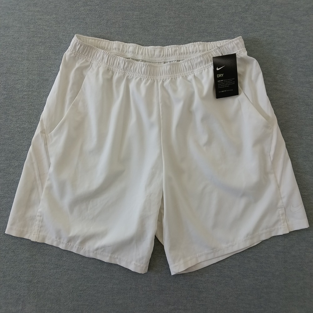 Nike Court Dry Mens Tennis Shorts White Dri-FIT Athletic XXL 939265-100 NWT